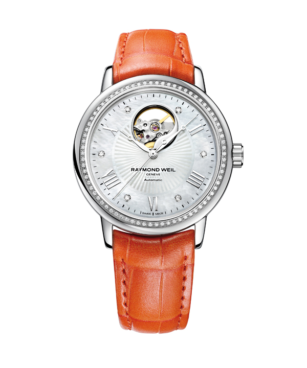 Raymond Weil 推出全新经典大师女士系列腕表 亮橘色