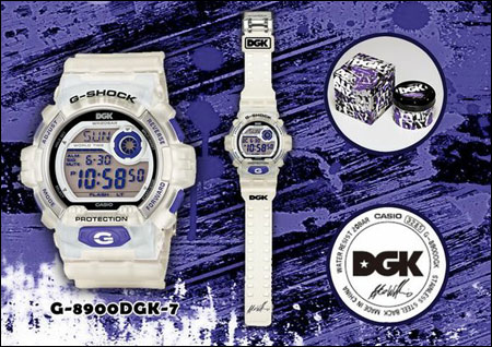 卡西欧旗下品牌G-SHOCK联名DGK推出限量款腕表