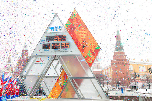 Omega欧米茄倒计时钟迎接2014年第22届索契冬奥会的到来