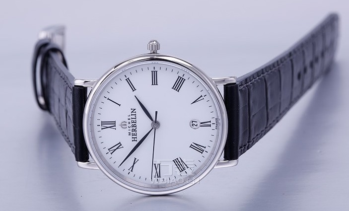 男士正装手表推荐 赫柏林-Classic Gents系列 12443/S01 男士石英表