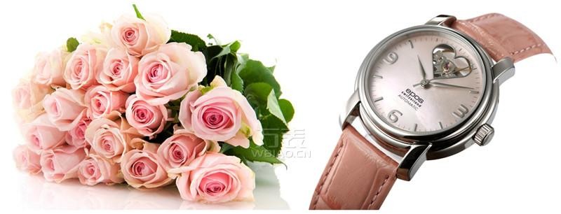 2014三八妇女节送什么?送老婆的爱宝时+粉玫瑰