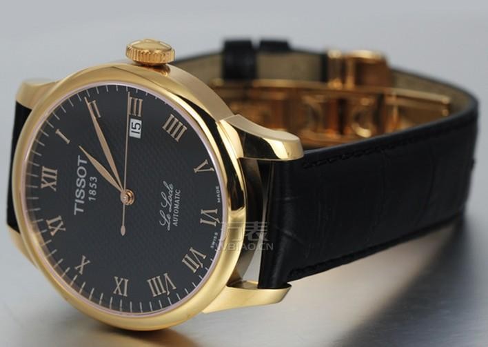 天梭力洛克玫瑰金男表T41.5.423.53 暖金色泽魅力十足