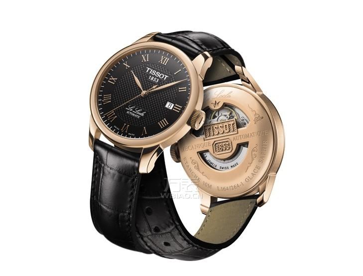 天梭力洛克玫瑰金男表T41.5.423.53 暖金色泽魅力十足
