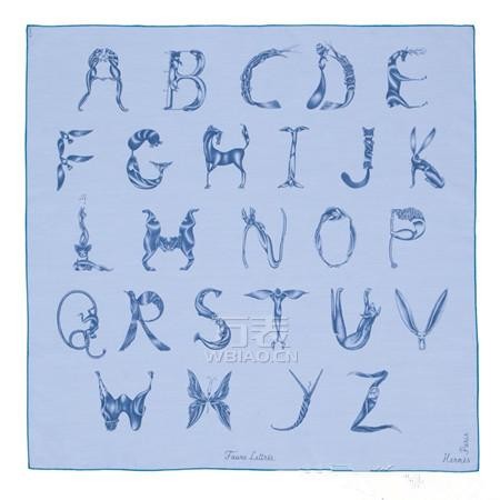 爱马仕“动物字母表”(FAUNE LETTRÉE)90厘米丝质亚麻衬衫围巾