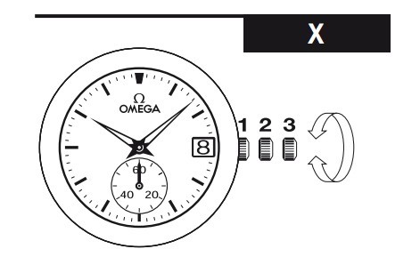 Omega欧米茄手动和自动上链表时间、日期调校方法(四)