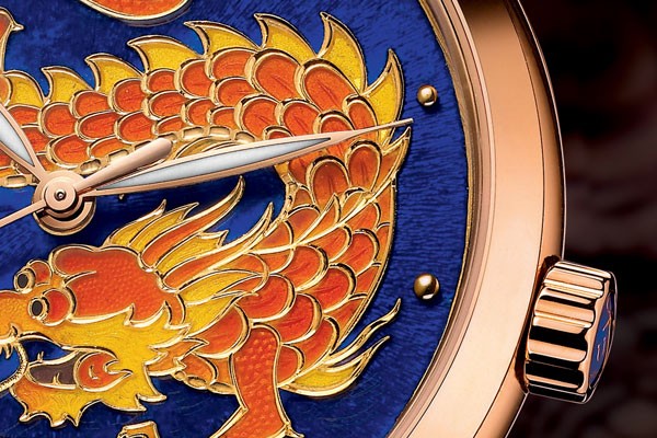 雅典Ulysse nardin 填彩珐琅金龙腕表