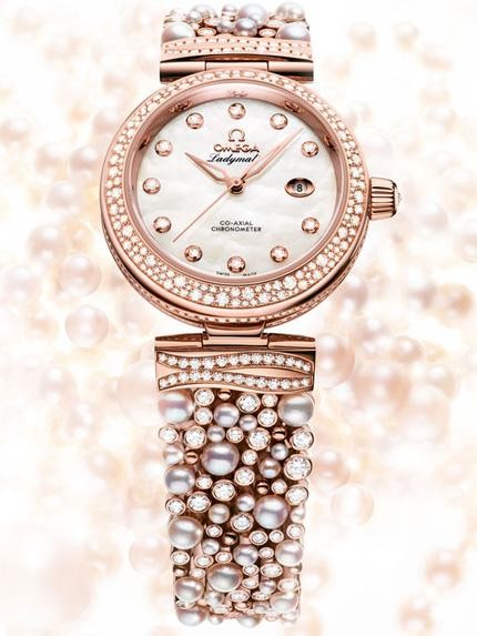欧米茄Ladymatic系列钻石珍珠女装腕表
