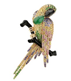MONETA珠宝的品牌象征——金刚鹦鹉 剔透玲珑，栩栩如生