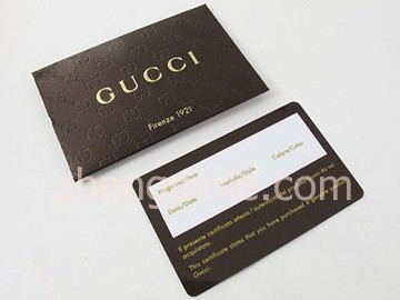 GUCCI太阳镜正品卡的反面图