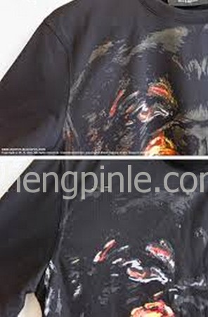 真假纪梵希Givenchy T恤印染效果对比图三
