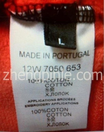 真的纪梵希Givenchy服装水洗标