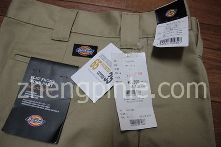 日本代购Dickies 874发票吊牌等，产地中国