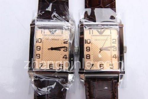 真假ARMANI手表外观对比细节图放大